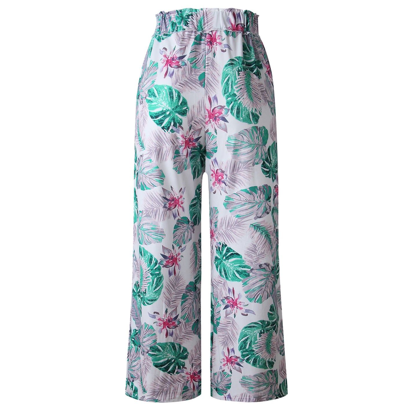 Seaside Print Loose Trousers